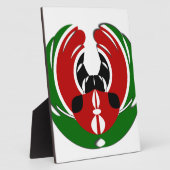 Prachtig Keniaans wandtapijt: Keniaanse Vlag Vlind Fotoplaat (Zijkant)