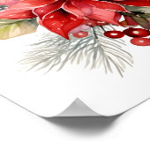 Prachtig kerst bloemenboeket poster (Hoek)