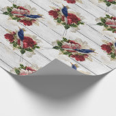 Prachtig kerstvizierpatroon cadeaupapier (Hoek)