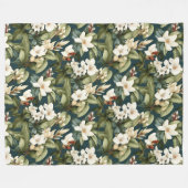 Prachtig klassiek bloemenpatroon fleece deken (Voorkant (Horizontaal))