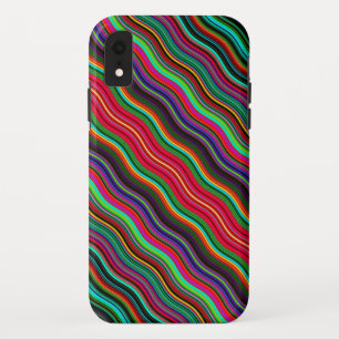 Prachtig kleurrijk avy Stripe Patroon iPhone XR Hoesje