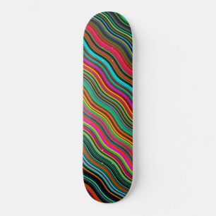 Prachtig kleurrijk avy Stripe Patroon Skateboard