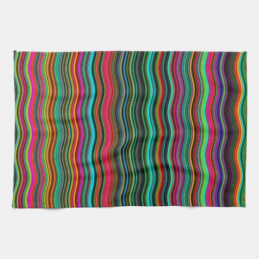 Prachtig kleurrijk avy Stripe Patroon Theedoek (Horizontaal)