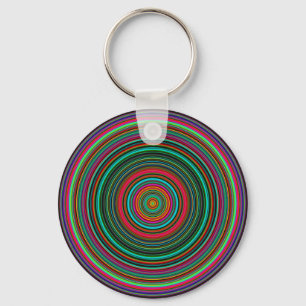 Prachtig kleurrijk cirkelpatroon sleutelhanger