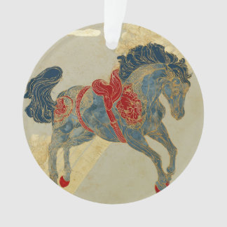 Prachtig Koningsblauw Paard Ornament