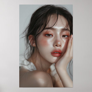 Prachtig Koreaans make-up model Poster