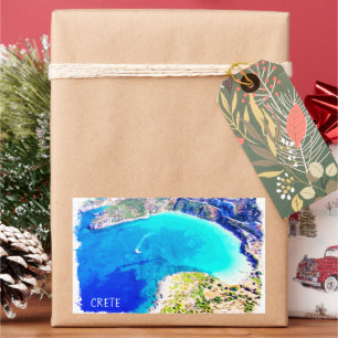 Prachtig Kreta Griekenland Panorama Uitzicht Rechthoekige Sticker