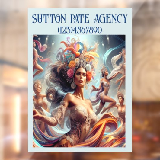 PRACHTIG Kunstmodel / Dansende Vrouw Raamsticker (Vel 2)