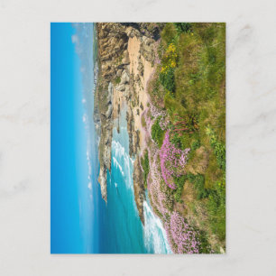 Prachtig kustlandschap met Newquay strand Briefkaart