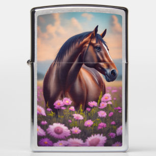 Prachtig Kwartier Paard met bloemen