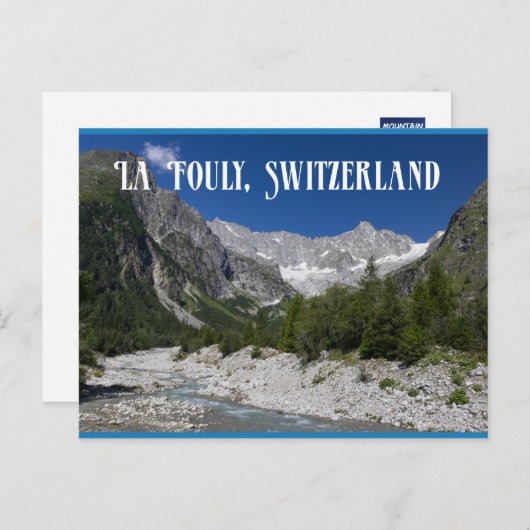Prachtig landschap, La Fouly, Zwitserland Briefkaart (Voorkant / Achterkant)