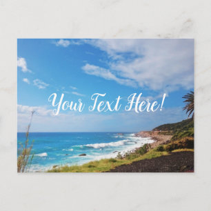 Prachtig landschap Oceaan Palmboom Golven Briefkaa Briefkaart