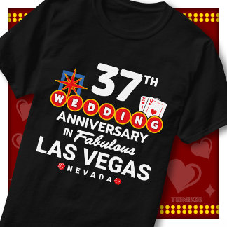 Prachtig Las Vegas 37e jubileum huwelijksjubileum T-shirt