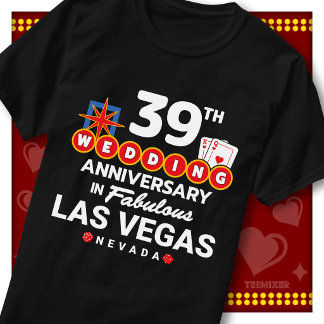 Prachtig Las Vegas 39e jubileum huwelijksjubileum T-shirt