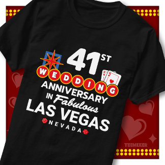 Prachtig Las Vegas 41e jubileum huwelijksjubileum T-shirt