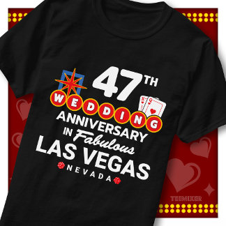 Prachtig Las Vegas 47e jubileum huwelijksjubileum T-shirt