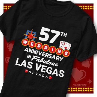 Prachtig Las Vegas 57e jubileum huwelijksjubileum T-shirt