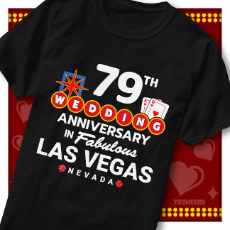 Prachtig Las Vegas 79e trouwdag koppel T-shirt