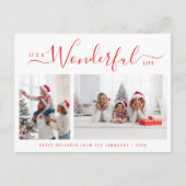 Prachtig leven rood script kerst briefkaart (Voorkant)