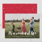 Prachtig leven Vrolijk kerstvakantie kaart (Voorkant / Achterkant)