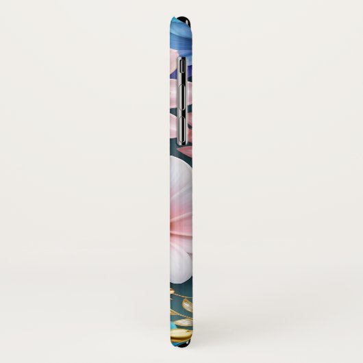 Prachtig Levendig Pastel Bloemenmotief met Pareltj Case-Mate iPhone Case (Achterkant/links)