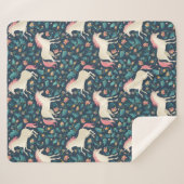 Prachtig Magical Unicorn Pattern Sherpa Deken (Voorkant (horizontaal))