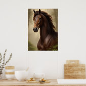 Prachtig Majestueus Paard Poster (Keuken)