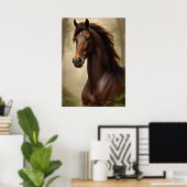 Prachtig Majestueus Paard Poster (Thuiskantoor)