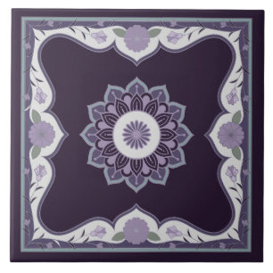 Prachtig mandala scroll design tegeltje