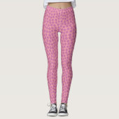Prachtig Mauve en roze Polka Dot Pattern Leggings (Voorkant)