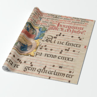 Prachtig middeleeuws muziekmanuscript cadeaupapier