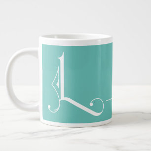 Prachtig minimalistisch legant monogram L Extra Grote Beker