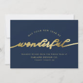 Prachtig | Moderne Script Business Logo Corporate Feestdagenkaart (Voorkant)