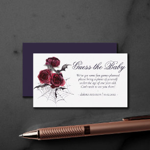 Prachtig mooi Gothische Floral Raad de Baby Informatiekaartje