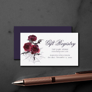 Prachtig mooi Griffie Gothic Floral Informatiekaartje