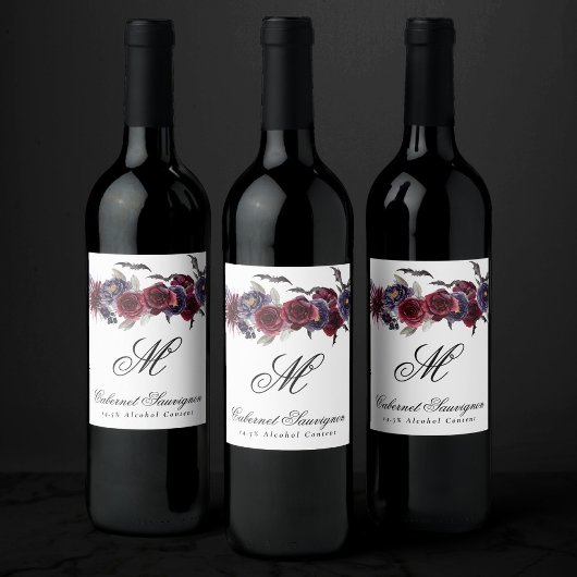 Prachtig mooi | Monogram geitenvlees Wijn Etiket