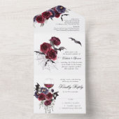 Prachtig mooi | Paarse geitenvleermuizen All In One Uitnodiging (Binnen)