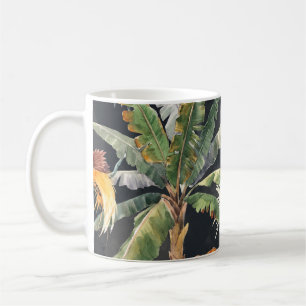 Prachtig naadloos patroon met waterverf tropica koffiemok