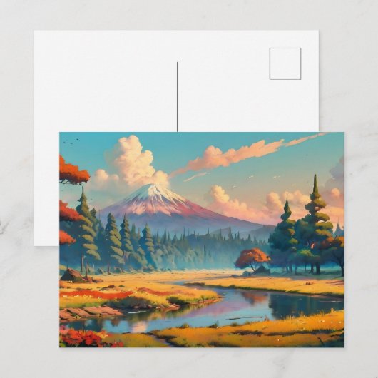 Prachtig natuur landschap briefkaart (Voorkant / Achterkant)
