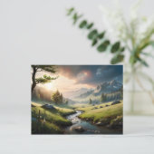 Prachtig natuur landschap briefkaart (Staand voorkant)