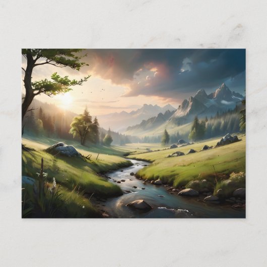 Prachtig natuur landschap briefkaart (Voorkant)