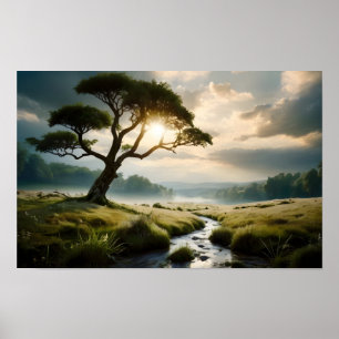 Prachtig natuur landschap poster