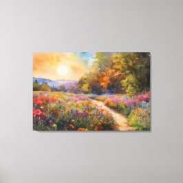 Prachtig natuurlijk panoramisch landschap canvas afdruk