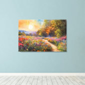 Prachtig natuurlijk panoramisch landschap canvas afdruk (Insitu (Houten vloer))