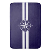 Prachtig Nautical Compass Blue Nautical Thema Badmat (Voorkant Verticaal)