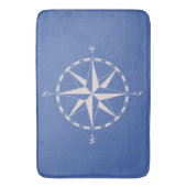 Prachtig Nautical Compass Blue Nautical Thema Badmat (Voorkant Verticaal)