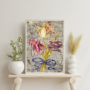 Prachtig Nederlands gestreepte tulpen Decoupage pa Tissuepapier