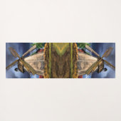 Prachtig Nederlands windmolenlandschap - Tekening Yogamat (Achterkant (horizontaal))