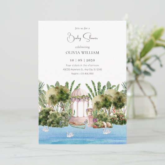 Prachtig oerwoud River baby shower Kaart (Staand voorkant)