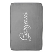 Prachtig of Uw Bericht, Wit Manuscript, Grijs Badmat (Voorkant Verticaal)